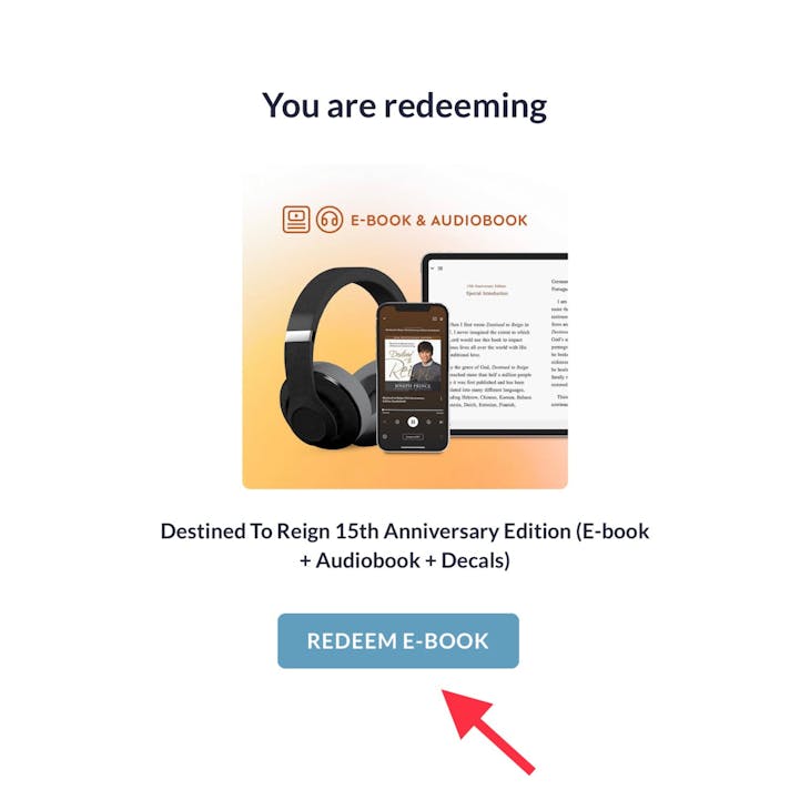 How do I redeem the e book/audiobook I purchased requested or received How do I redeem the e book/audiobook I purchased requested or received